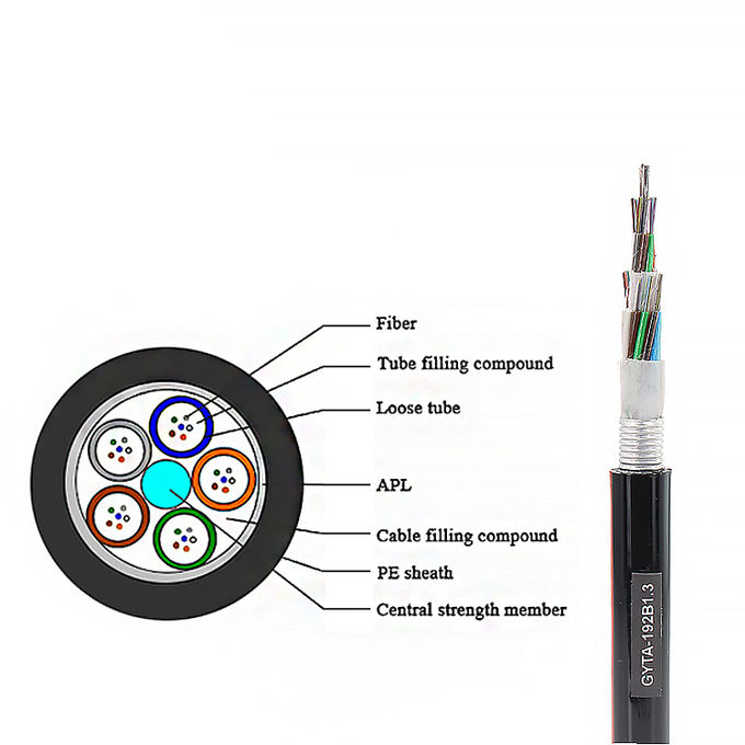 Communication GYTA 12 Core Single Mode Fiber Optic Cable Outdoor 0