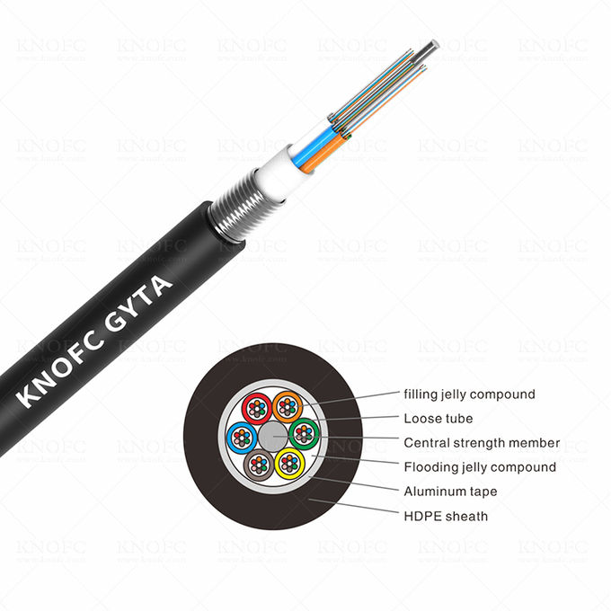 Armored underground fiber optic cable 24 core fiber optic cable GYTA 0